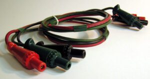 red-black-green cable connector for use with calibration and testing unit